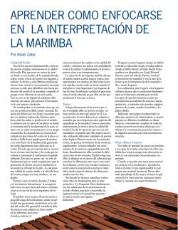 aprender como enfocarse en la interpretaci&oacute;n de la marimba
