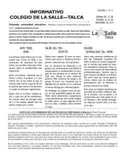 INFORMATIVO COLEGIO DE LA SALLE&mdash;TALCA