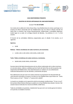 programa completo de actividades - Casa Mediterr&aacute;neo