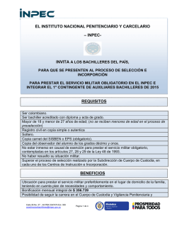REQUISITOS EL INSTITUTO NACIONAL PENITENCIARIO Y - Inpec