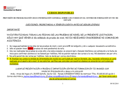 Consulta el Calendario aqu&iacute;. - cftic