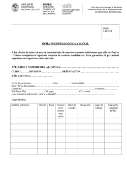 Ficha Psicopedag&oacute;gica - DAD Departamento de Aplicaci&oacute;n Docente