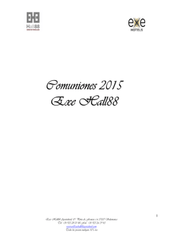 COMUNIONES 2015 - Selection of hotels