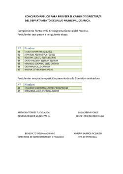 cronograma punto 6 - Municipalidad de Arica