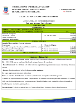 SUPLEMENTO 01 al 15 Agosto