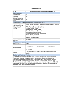 Asignados SNI 2015 - Universidad deportiva del Sur