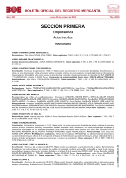 SUMARIO: SEGUNDO SUPLEMENTO