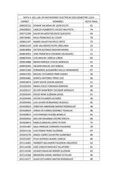 comunicado para los horarios de entrevista personal