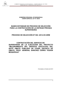 PRELIMINARY PROGRAM OVERVIEW FINCA PALAFOX