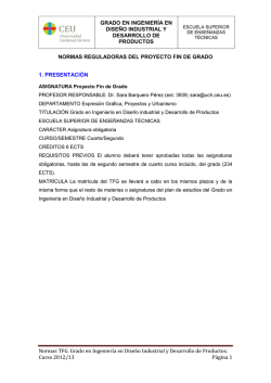 Normas TFG. Grado en Ingenier&iacute;a en Dise&ntilde;o Industrial y Desarrollo