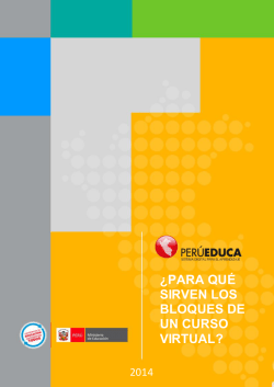 &iquest;PARA QU&Eacute; SIRVEN LOS BLOQUES DE UN CURSO VIRTUAL?