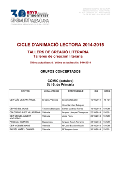 listado de grupos - Biblioteca Valenciana