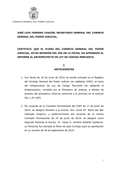 Anteproyecto de Ley de C&oacute;digo Mercantil - Consejo General del