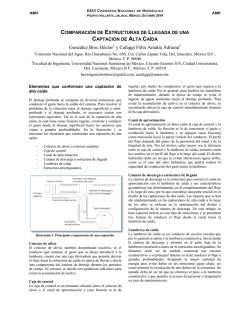 comparaci&oacute;n de estructuras de llegada de una captaci&oacute;n de alta ca&iacute;da