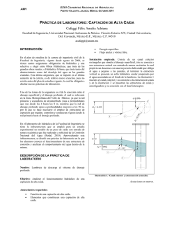 Pr&aacute;ctica de laboratorio:captacion de alta caida