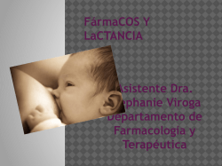Lactancia - Departamento de Farmacolog&iacute;a y Terap&eacute;utica