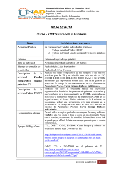 HOJA DE RUTA Curso - 210114 Gerencia y Auditoria - Unad