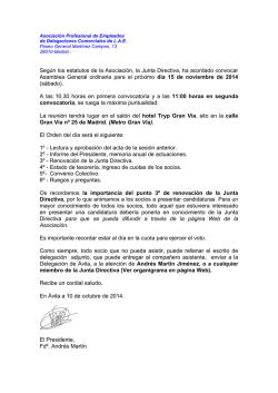 convocatoria - Asociaci&oacute;n Profesional de Empleados de
