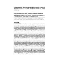 P22) ANEURISMA RENAL INTRAPARENQUIMATOSO ROTO CON