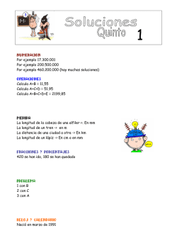 Soluciones de las fichas de matem&aacute;ticas