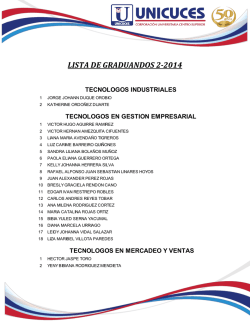 LISTA DE GRADUANDOS 2-2014