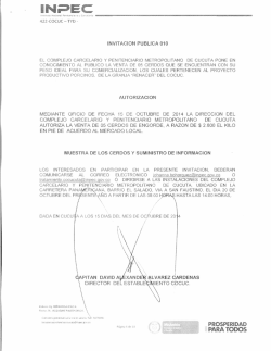 Invitaci&oacute;n publica 010 de 2014. - Inpec