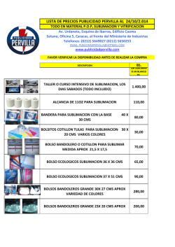 LISTA DE PRECIOS PUBLICIDAD PERVILLA AL 24/10/2.014