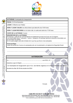 Circular Acampada Inaguraci&oacute;n 2014 - Grupo Scout San Benito