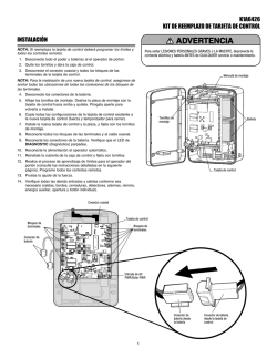 ADVERTENCIA ADVERTENCIA RTENCIA - LiftMaster
