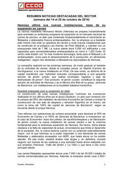 resumen semanal de noticias del sector - CCOO