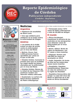 Red de vigilancia - Reporte Epidemiol&oacute;gico