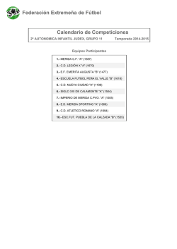 Calendario de Competici&oacute;n - E.F. Em&eacute;rita Augusta