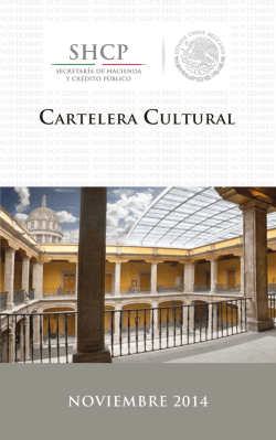 Cartelera Cultural - Secretar&iacute;a de Hacienda y Cr&eacute;dito P&uacute;blico