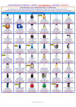 LISTADO REBAJAS OCTUBRE 2014 &ndash; PEDIDOS : jolumara@gmail