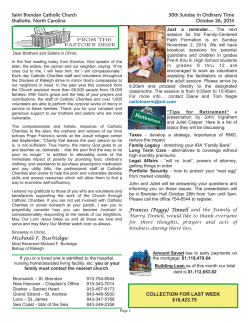 October 26, 2014 - St. Brendan