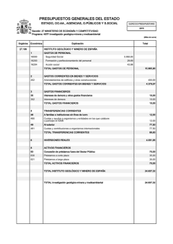Programa 467F. Investigaci&oacute;n geol&oacute;gico-minera y medioambiental