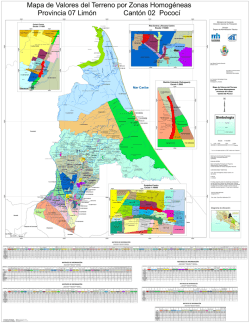 Mapa del Cant&oacute;n Pococ&iacute; 02, Distrito 01 a 06 - DGT - Ministerio de