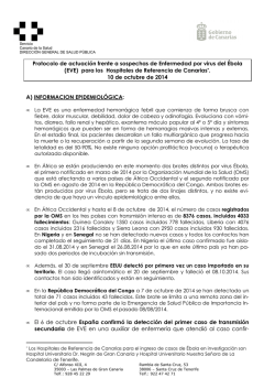 Protocolo de actuaci&oacute;n frente a sospechas de Enfermedad por virus