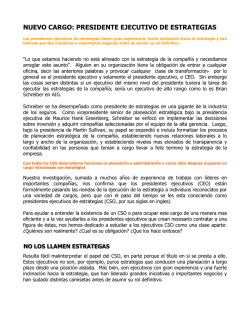 nuevo cargo: presidente ejecutivo de estrategias