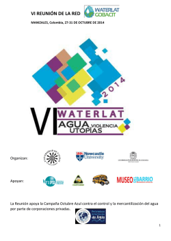 VI REUNI&Oacute;N DE LA RED - Universidad de Caldas