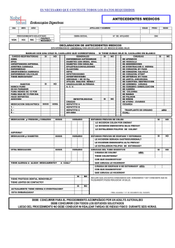 Antecedentes M&eacute;dicos - Nobel Salud