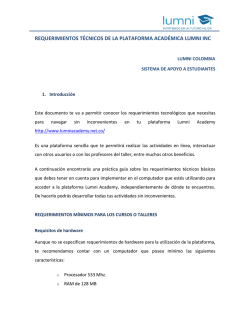 Requerimientos Lumni Academy - Plataforma Educativa Lumni