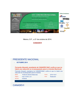 PRESIDENTE NACIONAL CANADEVI