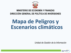 Mapa de peligros y escenarios clim&aacute;ticos - Proyecto Inversi&oacute;n