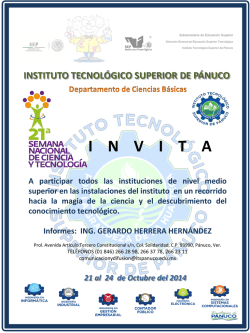 Ver Convocatoria - Instituto Tecnologico Superior de Panuco