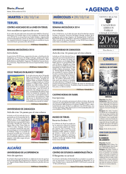 &bull;AGENDA - Unizar - Universidad de Zaragoza