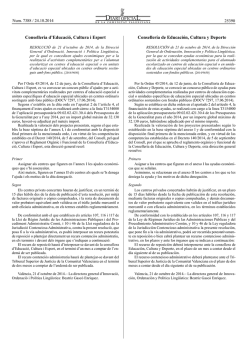 RESOLUCI&Oacute; de 21 doctubre de 2014, de la Direcci&oacute; General d