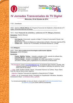 Programa final - Universidad Nacional de Quilmes