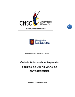 Gu&iacute;a de Orientaci&oacute;n al Aspirante: PRUEBA DE VALORACI&Oacute;N DE