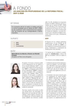 Un an&aacute;lisis en profundidad de la Reforma Fiscal - P&eacute;rez-Llorca